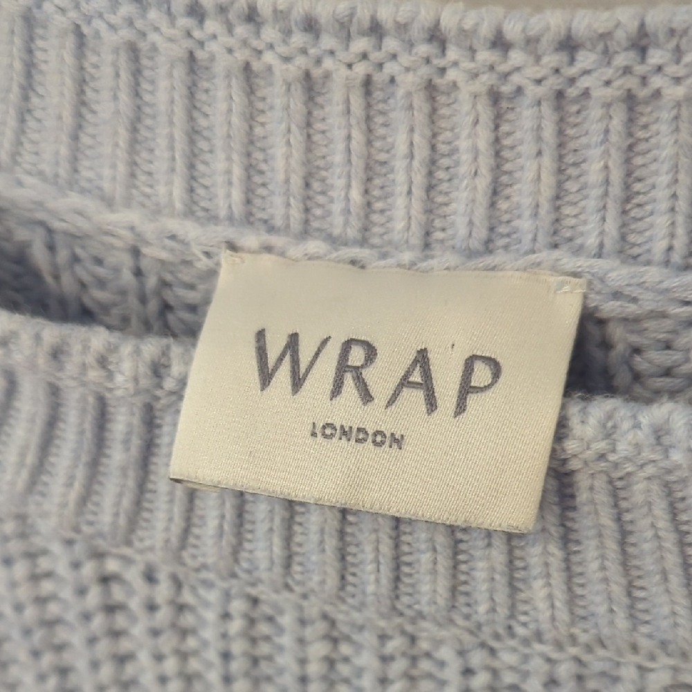 Wrap‎ London Sweater Boxy Fit Blue 🩵 size 16 100% Cotton - Picture 3 of 7